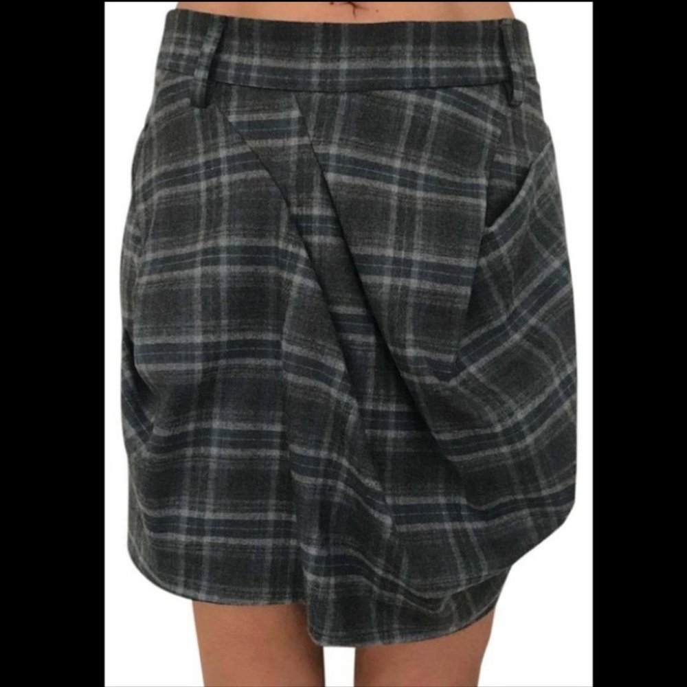 Brunello Cucinelli Wool Plaid Skirt